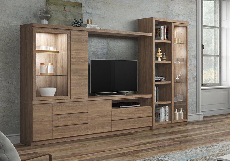 mueble de madera ideal para salas