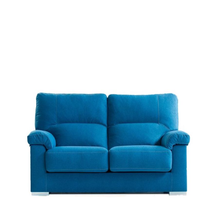 sofa de dos plazas color azul