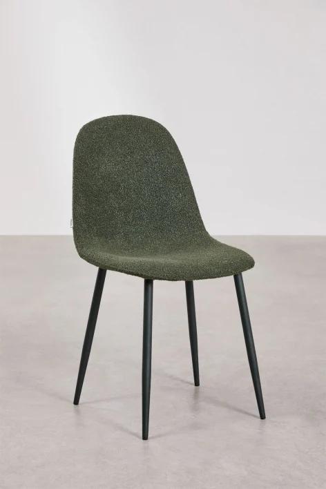 Silla de comedor en tela bouclé Glamm